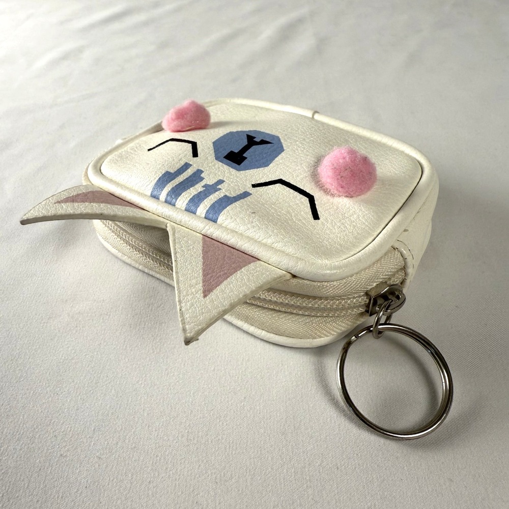 Sleeping Kawaii Llama coin purse - white leatherette - blue Pink - Picture 3 of 12